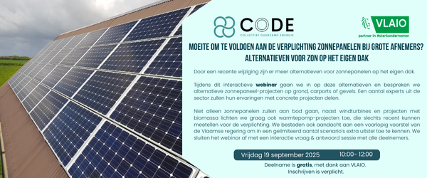 Moeit om op tijd te voldoen aan de verplichting zonnepanelen bij grote afnemers ?