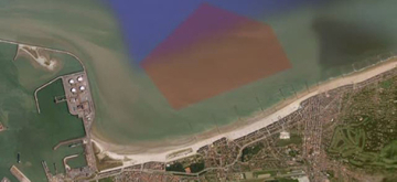 De munitiestortplaats Paardenmarkt voor de kust van Knokke-Heist - Bron: VRT.be