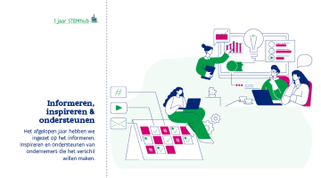 Informeren,  inspireren & ondersteunen Het afgelopen jaar hebben we  ingezet op het informeren,  inspireren en ondersteunen van ondernemers die het verschil  willen maken.